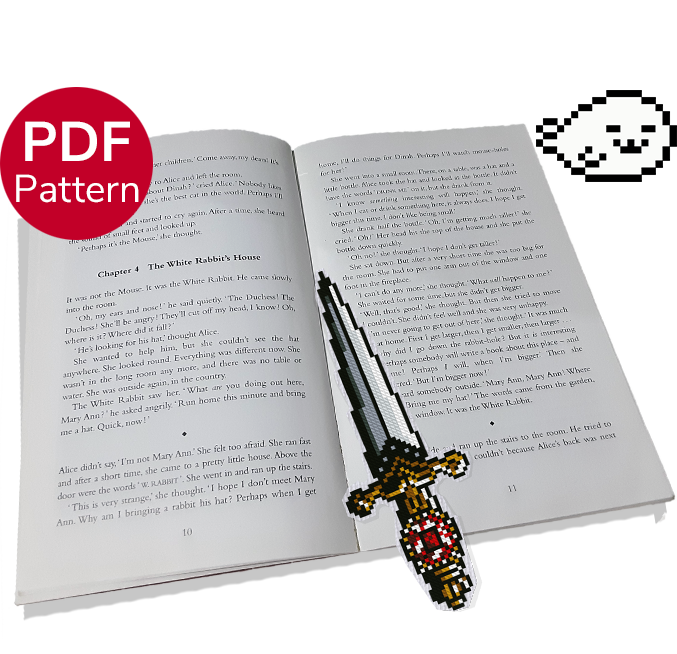 Golden Dagger Bookmark - Cross Stitch Pattern – Harp Seal Crafts