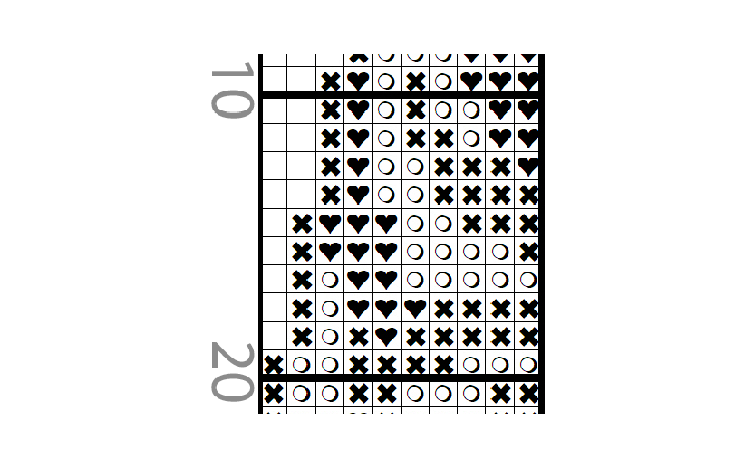 Kumadori Mask - Japanese Mask - Kabuki Makeup - Cross Stitch Pattern