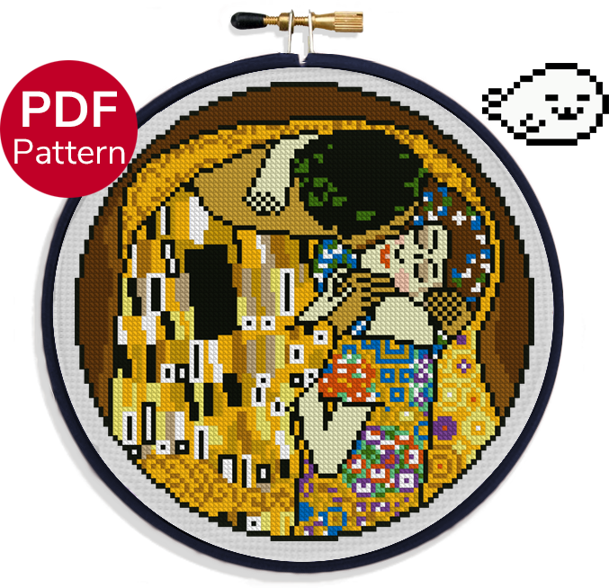 The Kiss - Klimt - Cross Stitch Pattern