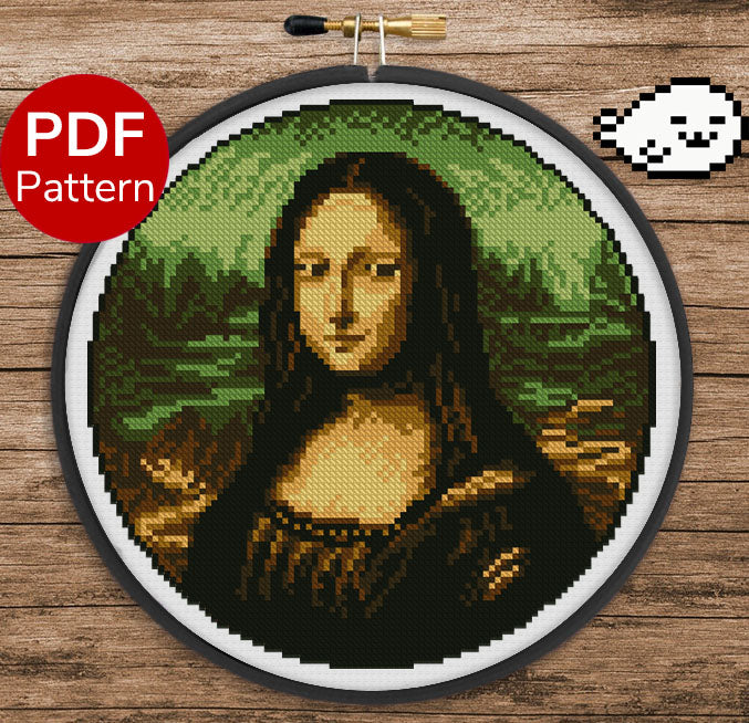 Mona Lisa - Painting Masterpiece Cross Stitch Pattern