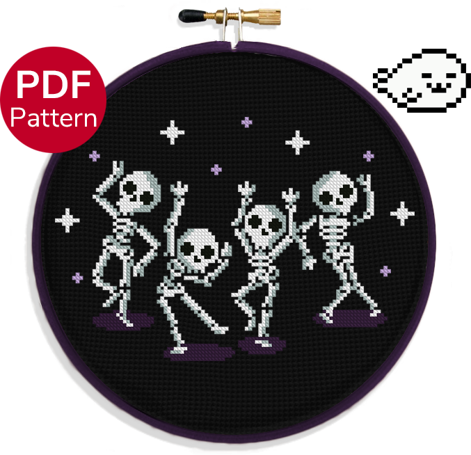 Dancing Skeletons - Cross Stitch Pattern
