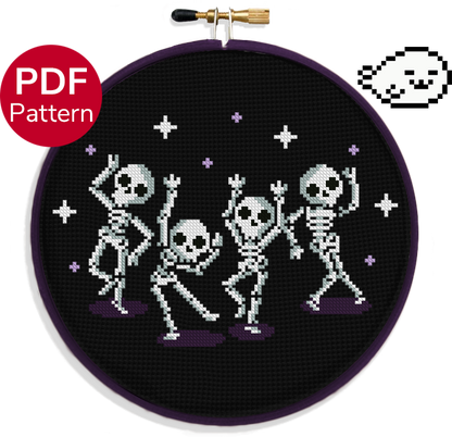 Dancing Skeletons - Cross Stitch Pattern