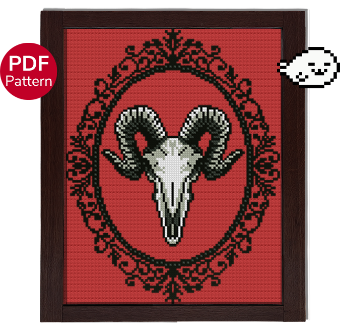 Goat Skull - Cross Stitch Pattern
