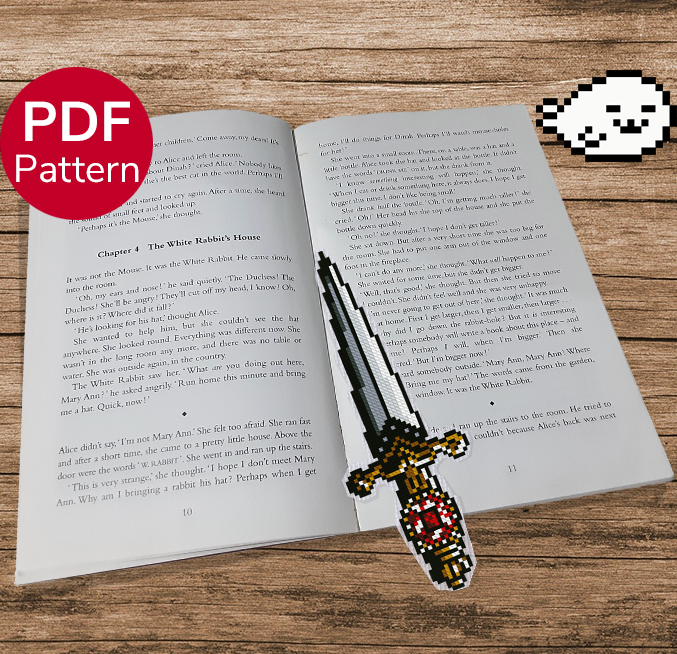 Golden Dagger Bookmark - Cross Stitch Pattern