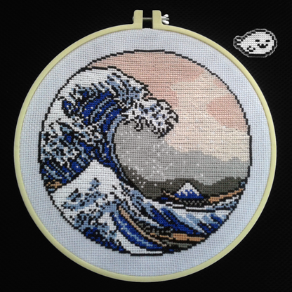The Great Wave off Kanagawa - Cross Stitch Pattern