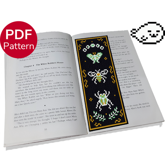 Vintage Insects Bookmark - Cross Stitch Pattern