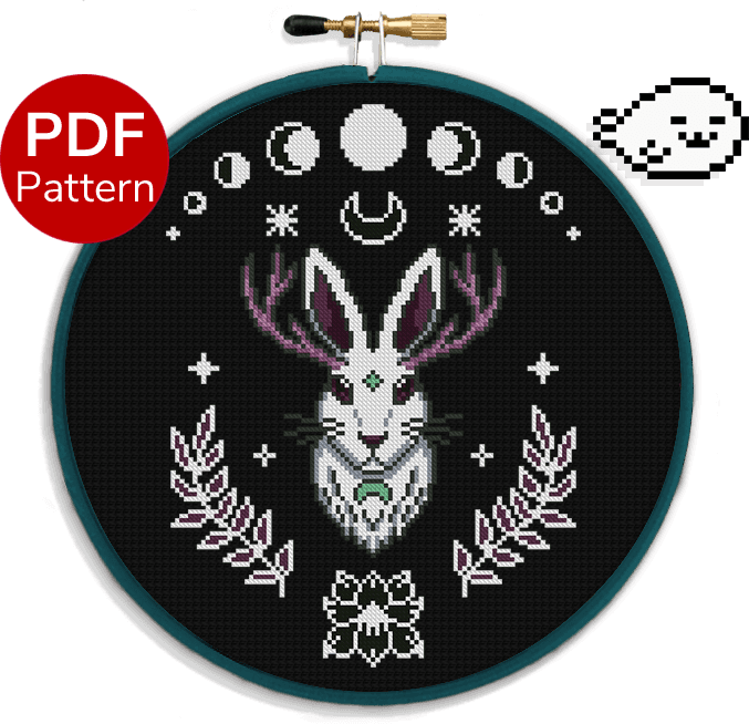Mystical Jackalope - Cross Stitch Pattern