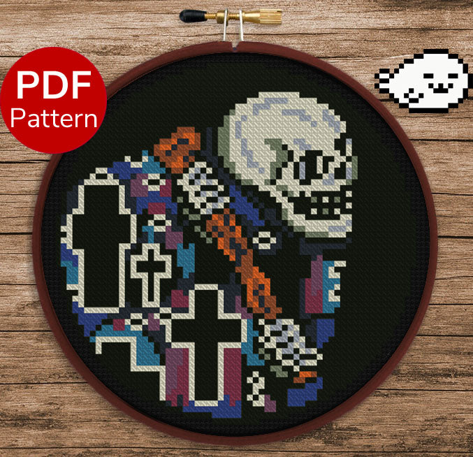 Death and Life - Death Side - Klimt - Cross Stitch Pattern