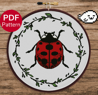 Ladybug - Cross Stitch Pattern - Vintage