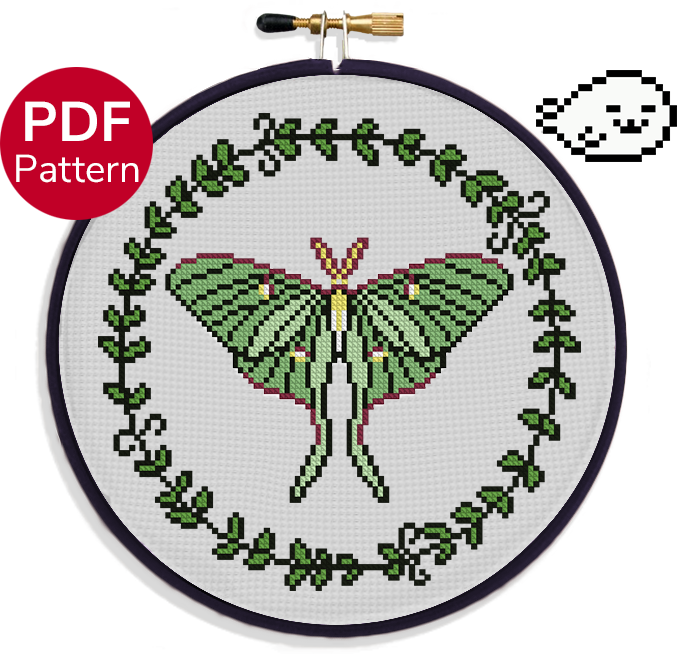Luna Moth - Cross Stitch Pattern