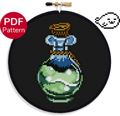 Magic Potion Bottle - Cross Stitch Pattern