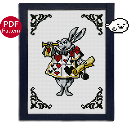 Alice's Wonderland Rabbit - March Hare - Cross Stitch Pattern
