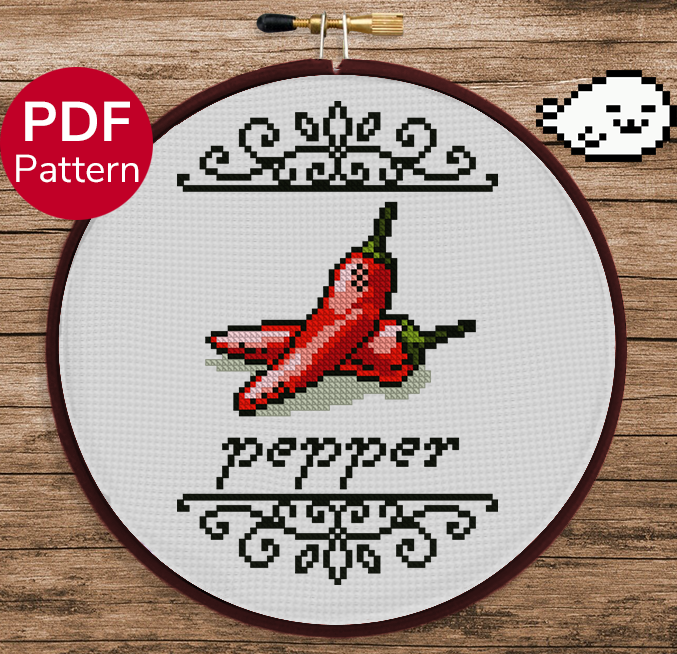 Chilli Pepper - Vintage Cross Stitch Pattern