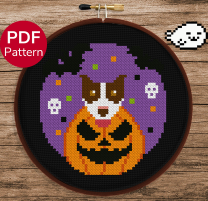 Halloween Pit Bull - Cross Stitch Pattern