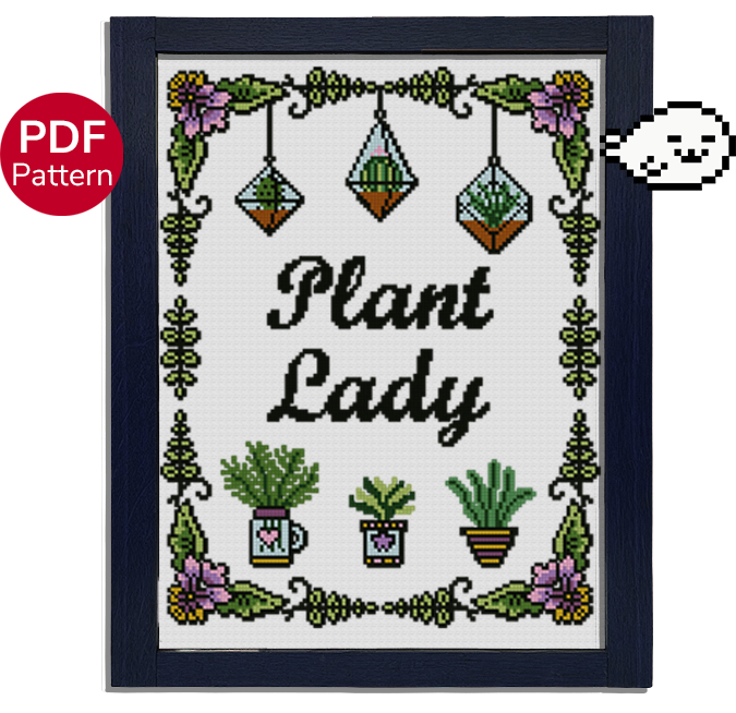 Plant Lady - Cross Stitch Pattern