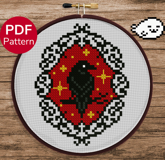 Red Korean Heart Sign - Cross Stitch Pattern – Harp Seal Crafts