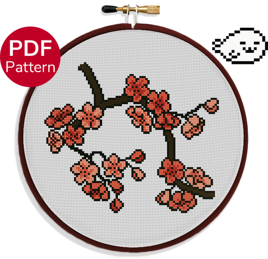 Cherry Blossom - Cross Stitch Pattern - Sakura Blossom