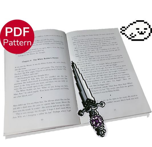 Silver Dagger Bookmark - Cross Stitch Pattern