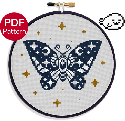 Witchy Butterfly - Open Wings - Cross Stitch Pattern